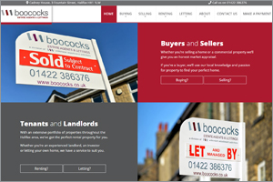 Screenshot of the Boococks Estate Agency website